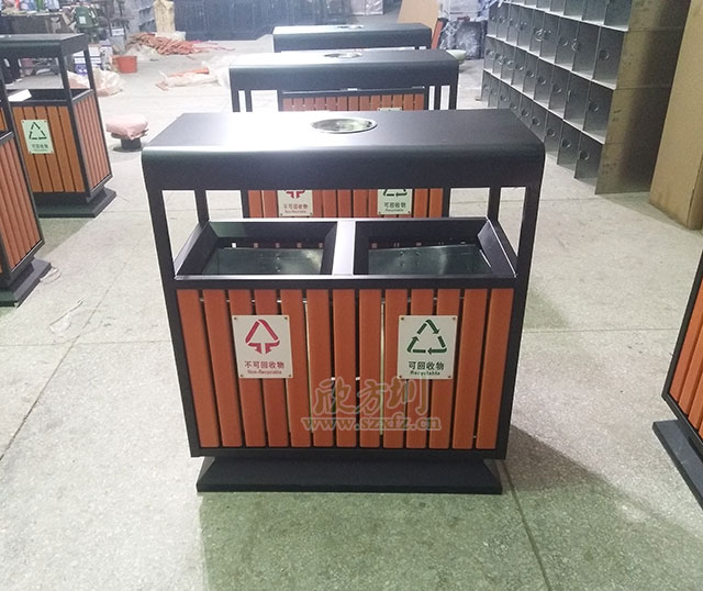 天津更新鋼木垃圾箱、細微之處盡顯文明