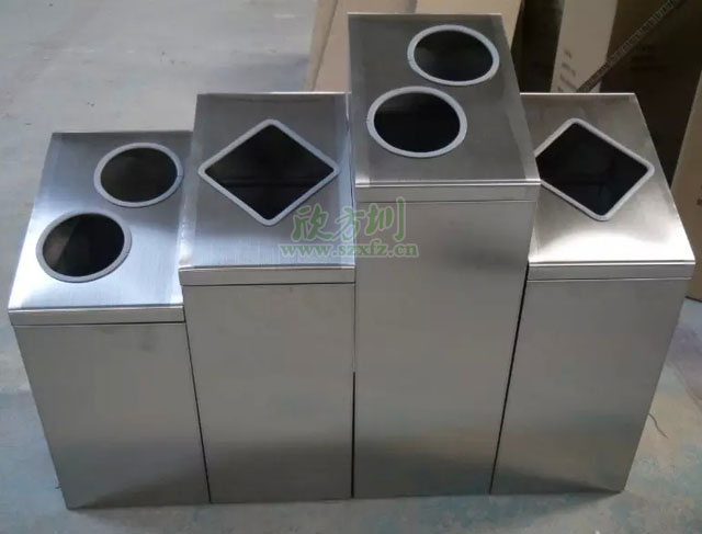 不銹鋼分類環(huán)?；厥胀?不銹鋼垃圾形狀投口垃圾桶