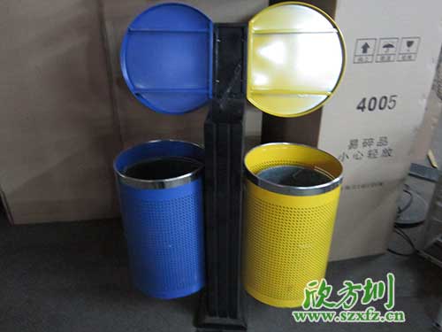 韶關(guān)鋼制噴塑垃圾桶寫字樓物業(yè)區(qū)的“顏值擔當”