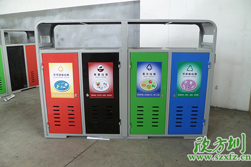 尊重客戶，欣方圳為清遠市定做鋼板分類垃圾桶